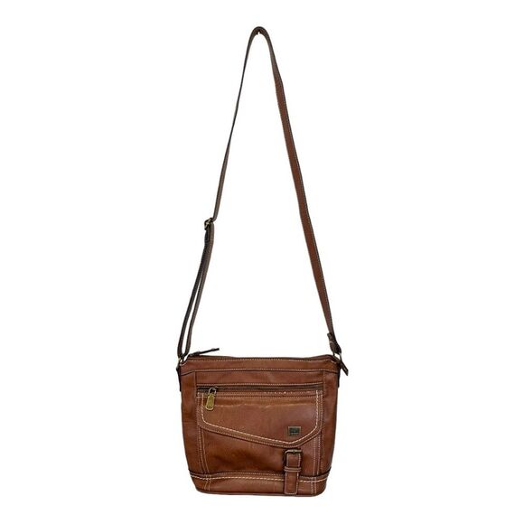 B.O.C. Born Concepts | BROWN AMHERST LEATHER CROSSBODY BAG - Picture 1 of 7